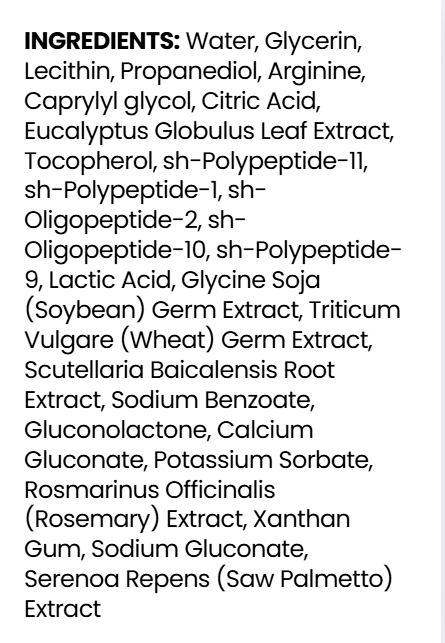 Peptide Hair Growth Serum